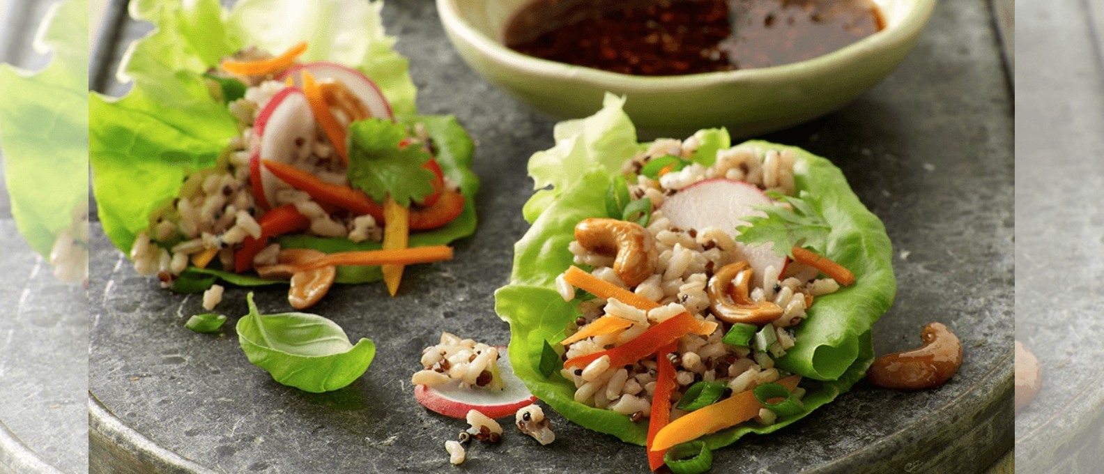 THAI LETTUCE WRAPS WITH STICKY CASHEWS